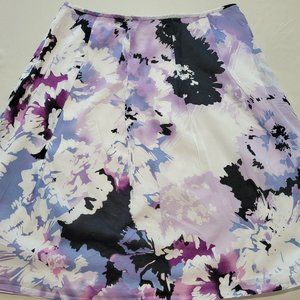 Tahari Multi Color Purple Black White Skirt